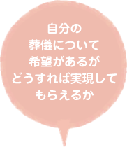 自分の葬儀について希望があるがどうすれば実現してもらえるか